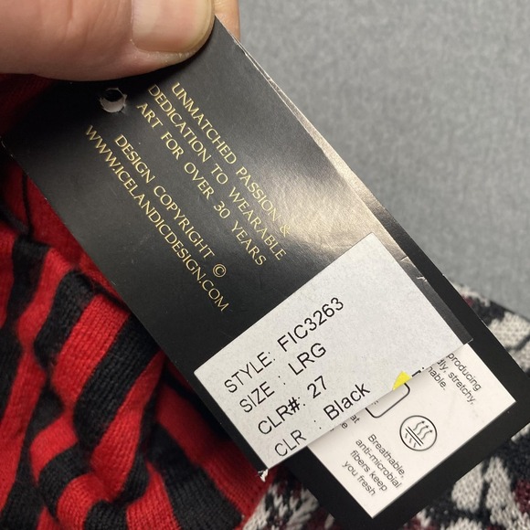 Icelandic Design Sweater Womens Large Black Fair Isle Full Zip Mock Neck Ski - Picture 5 of 11